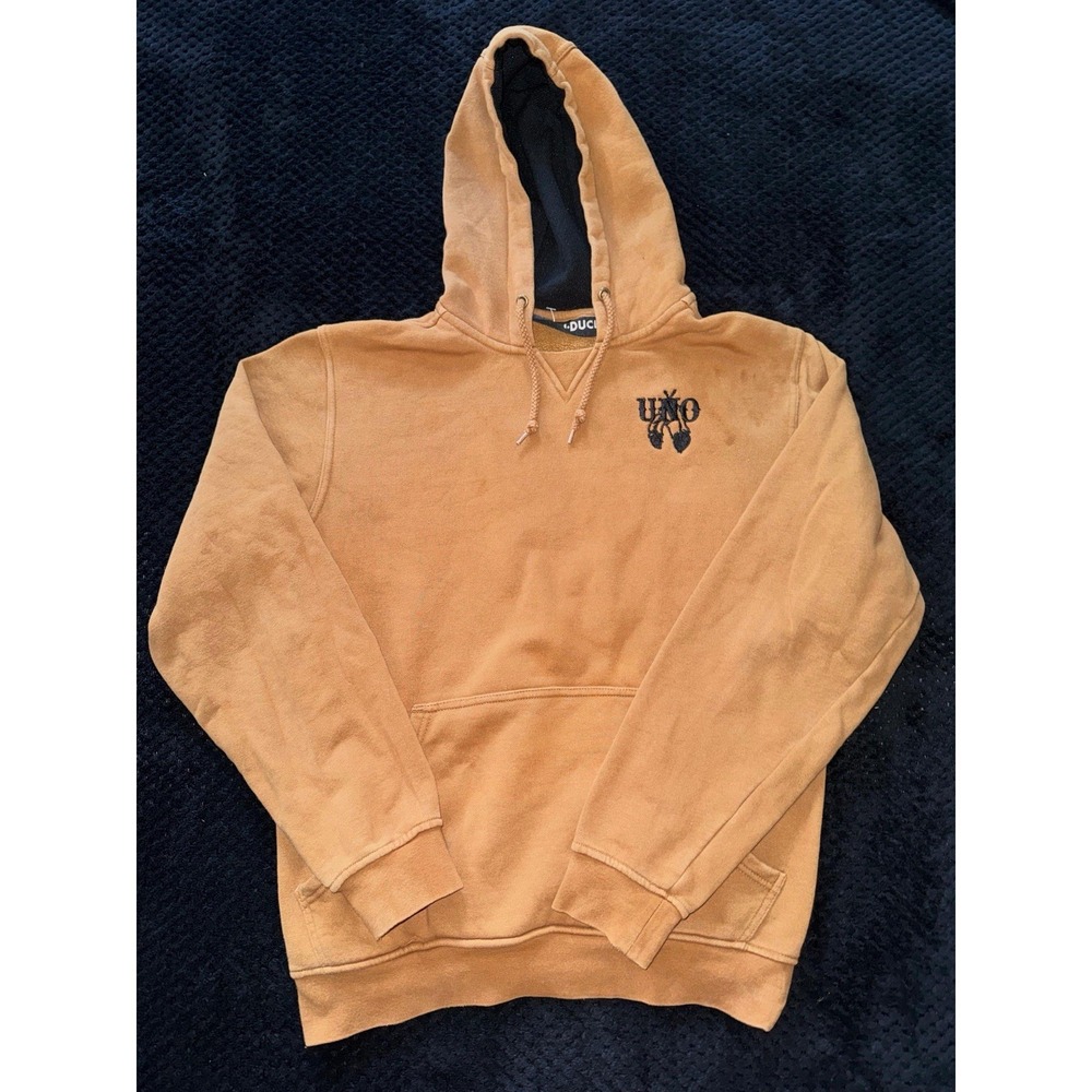 Dri Duck Mens Uno Embroidered Brown Pullover Hoodie‎ Size Small